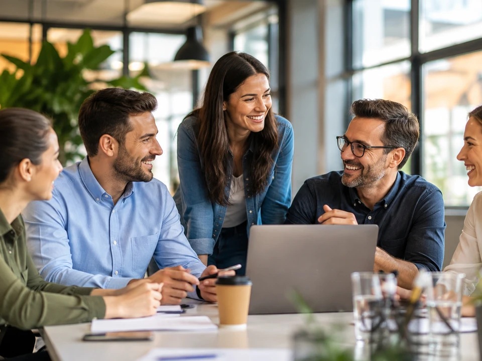 Personas participando de una capacitación práctica en un entorno profesional y colaborativo